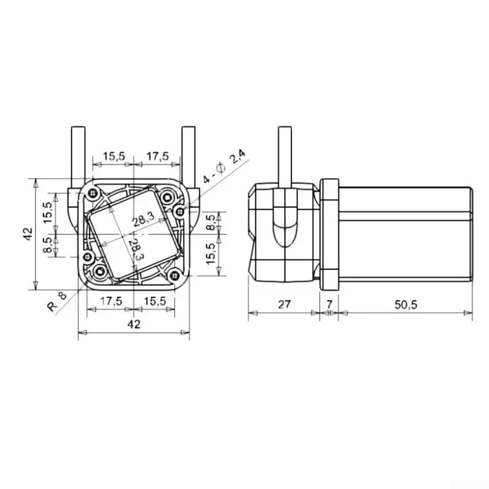 Bomba peristáltica 12 V silenciosa bomba dosificadora para acuario de laboratorio – 70 ml/min caudal manguera de 3 mm (STB10-24V)