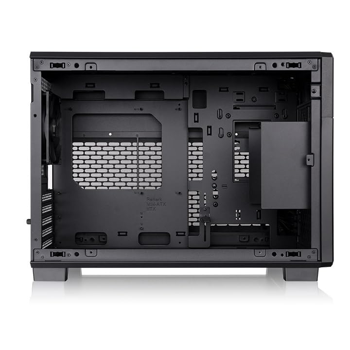 Image of Thermaltake TR200; Micro Chassis; 1x120mm PWM Fan Included; mATX /mITX Support; 360mm Radiator Support; 365mm GPU Clearance; 175mm Air Cooler Clearance; 5.25 inch Bay Support; Black; CA-11L-00S1NN-00
