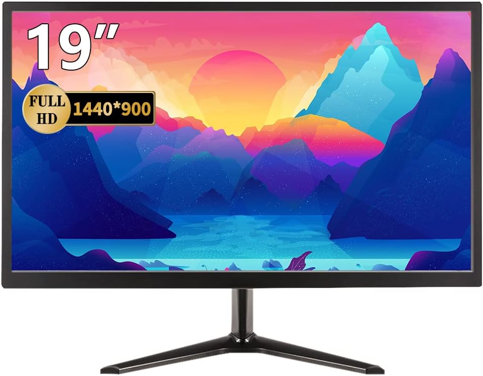Amazon.com: Puruichen 19 Inch Computer Monitor 1440x900 Desktop Monitor ...