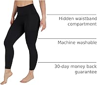 Vista 29 de Yogalicious Leggings de cintura alta para mujer, a prueba de sentadillas, pantalones de yoga para correr Granada Sky Lux