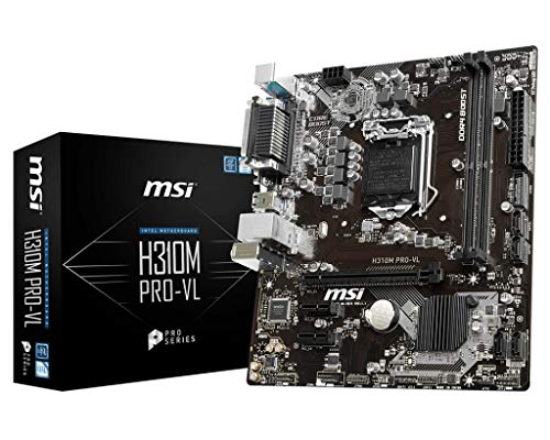 Preisvergleich Produktbild MSI H310M Pro-VL Motherboard schwarz
