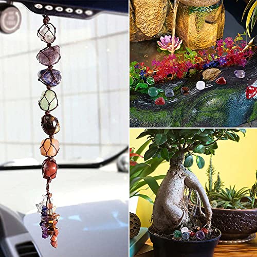 Healing Crystals Set, Chakra Healing Crystals for Beginners 7 Chakra Stone Set Natural Gemstones for Anxiety Relief Balancing Yoga Meditation and Spiritual Awakening Worry Stone Reiki Positivity Gift - Image 6