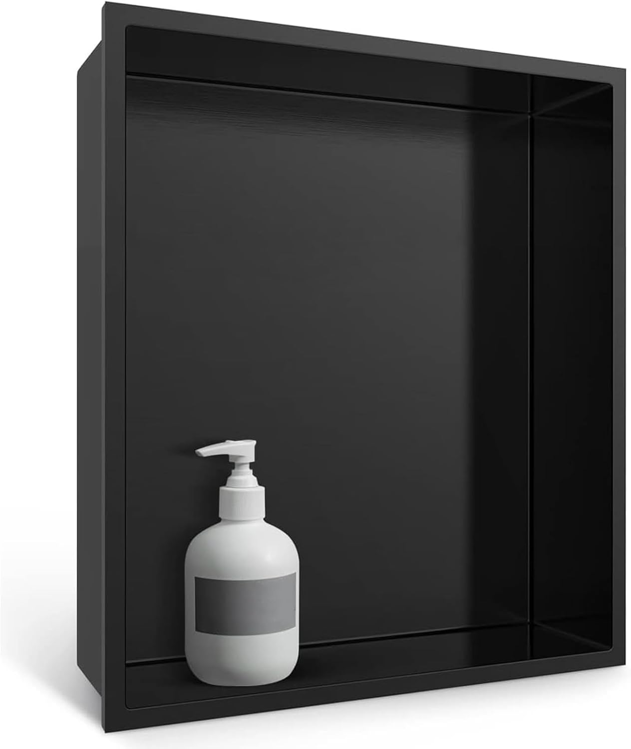 Shower Niche 12" X 14" for Shower Wall|Stainless Steel Shower Niche Matte Black|No Tile Needed Wall Niche for Bathroom Storage