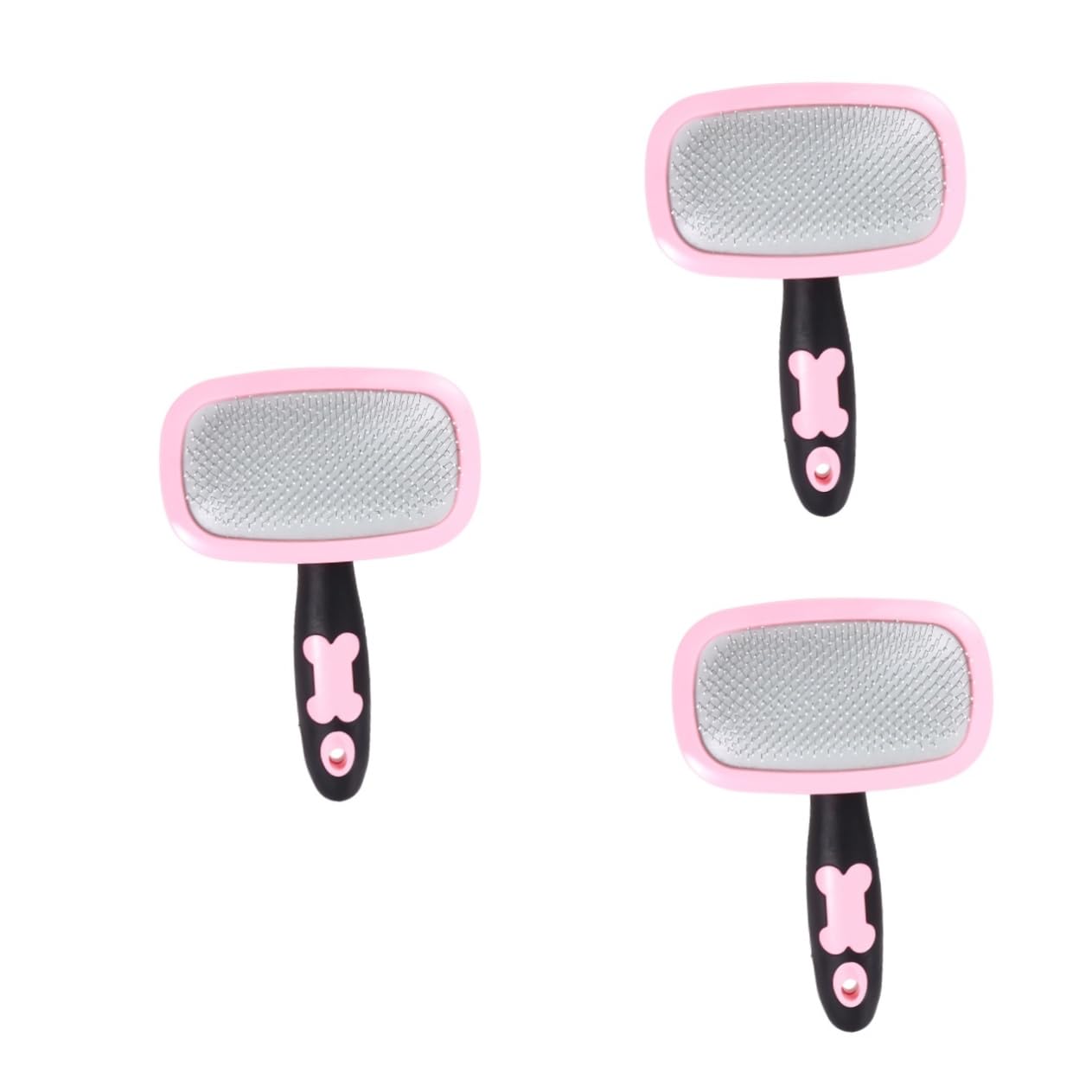 BESPORTBLE 3piezas Peine De Masaje Para Rotatorio Herramienta De Limpieza y Aseo Para y Gatos Grande Color Rosa Con Puntos
