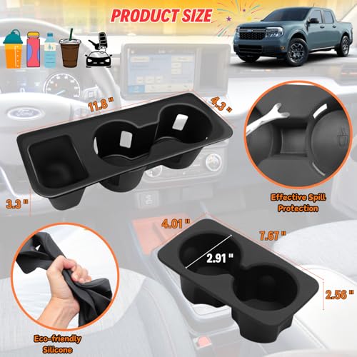 Insertos de silicona para porta vasos Ford Maverick 2022-2025 miniatura 6