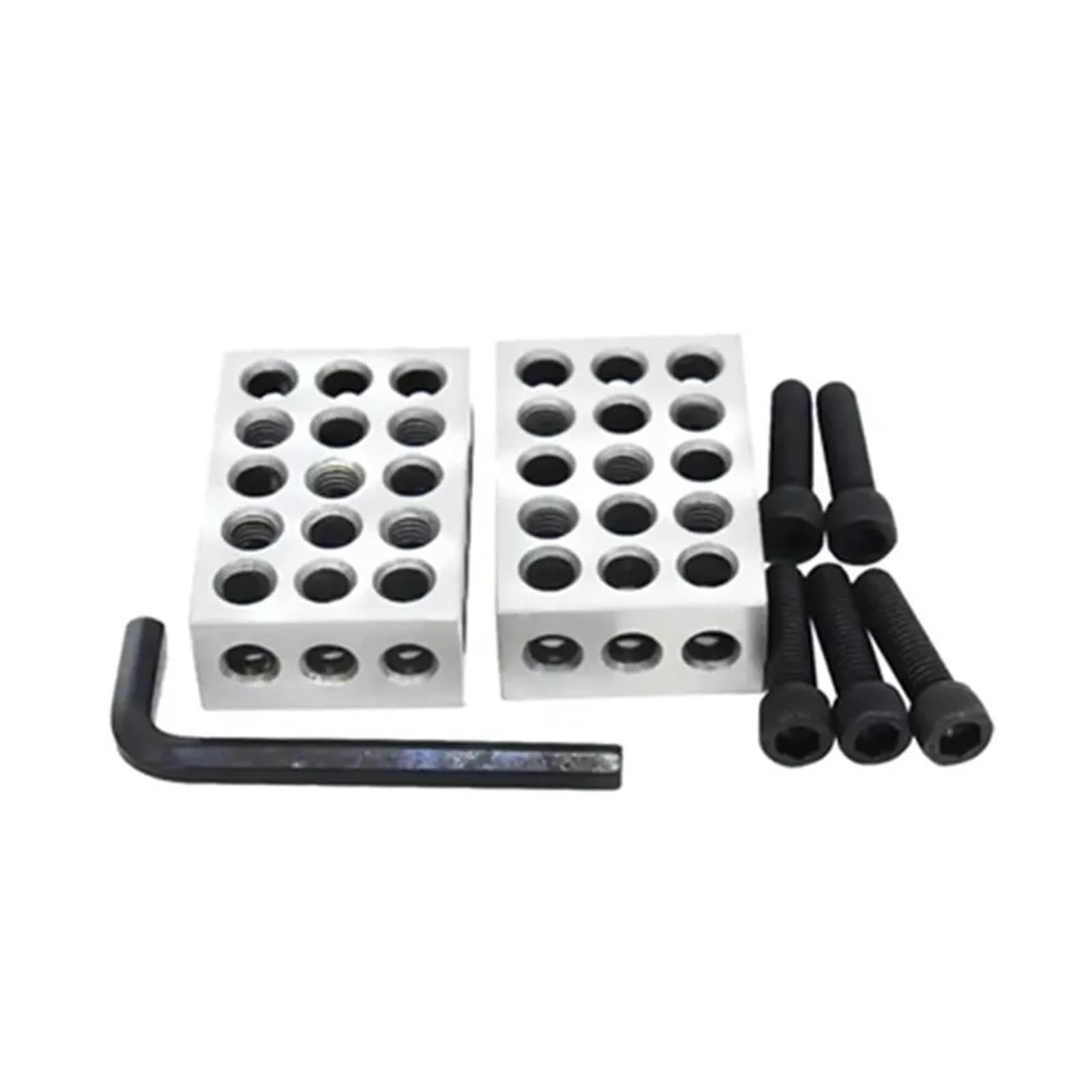 Bloques patrón paralelos 2 piezas de calibre de bloque de precisión de 23 agujeros de 1-2-3 pulgadas, métrico, de 25-50-75 mm, bloque paralelo(25-50-75mm)