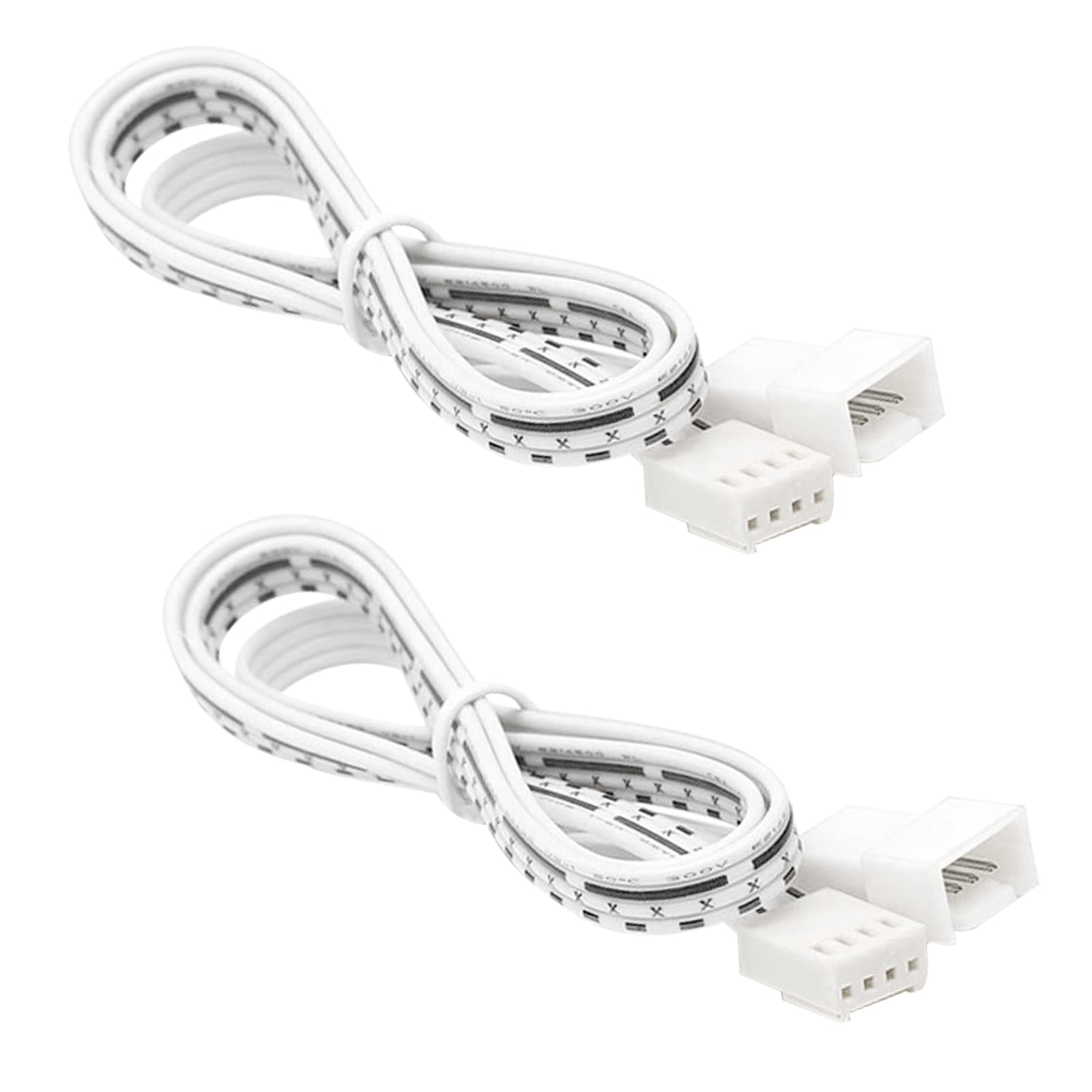 LABOREDUCER4 PIN Extension Cables for RGB Under Cabinet Puck Lights 5FT Extension Cords 2 Pack