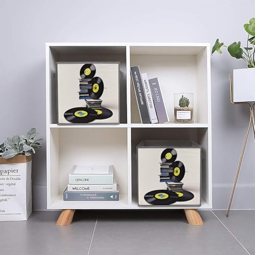 Bacs de rangement pliables et cubes de stockage pour disques vinyles - 6
