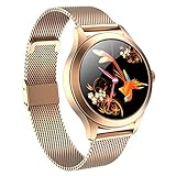 STYLISH WATCH FOR LADIES:This ladies fitness tracker equipped with 1.0 inch colorful touch screen, 304 stainless steel strap decorated. Slim and elegant to compliment a slender wrist which makes you look fashionable and shining. It has different dials to replace, choose as you like. This will be your intimate gift for your lover