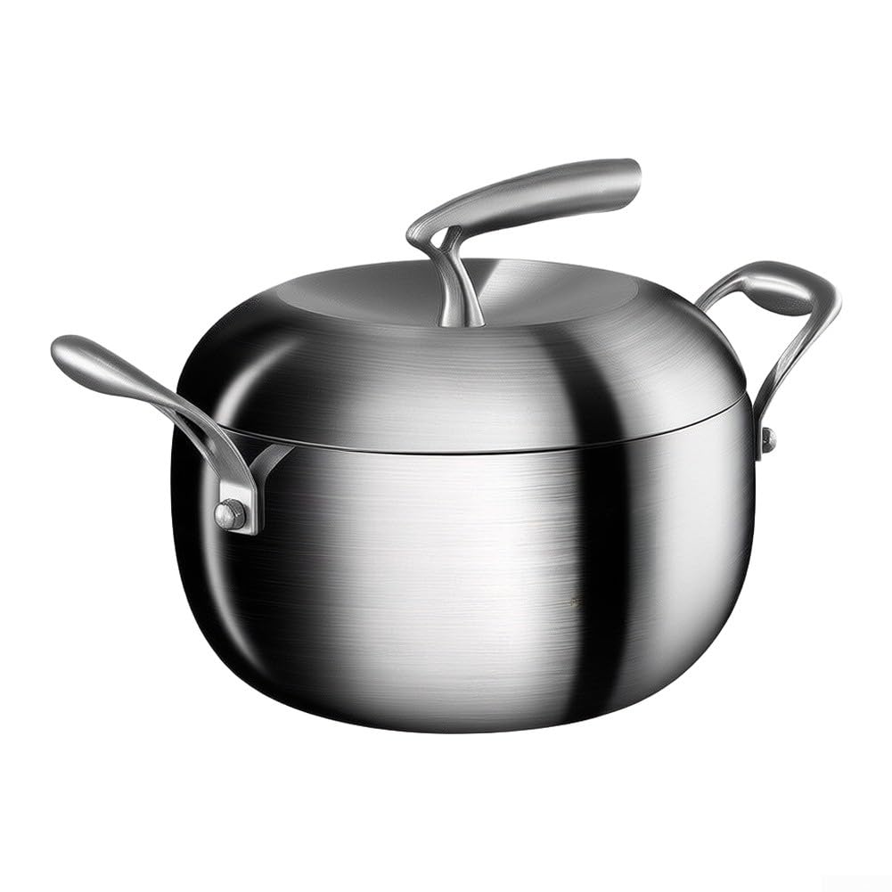 Stainless Steel Soup Pot 18cm Even Heat Cooking(18 Cm)