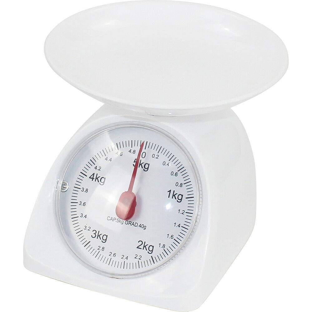 Round Food Scale Weight Scale For Food Kitchen Mechanical Weight Scale - Round White ...