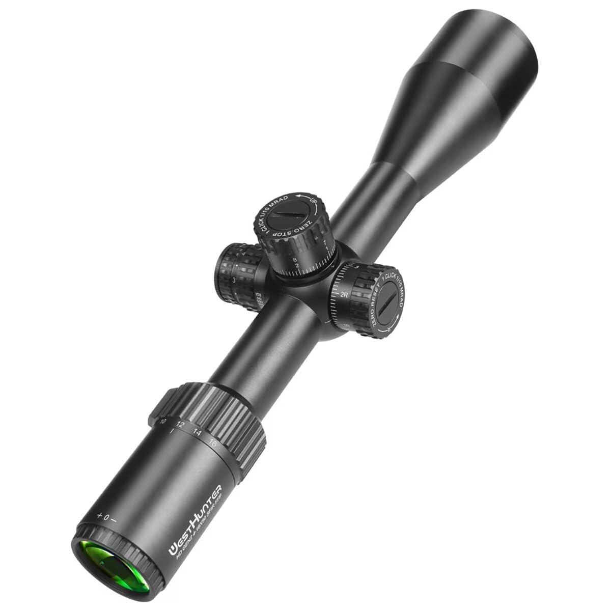 WestHunter HD GEN2 SFIR FFP Mira Telescópica de Precisión, Tubo 30mm, Retícula Iluminada Grabada, 1/10 MIL, Zero Stop, Tiro Deportivo - Indicada Únicamente para Actividades Deportivas