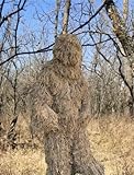 Lightweight Durable Mossy Ghillie Suit Camo Sniper Jacket with Pants Set (Mossy, XL/XXL)