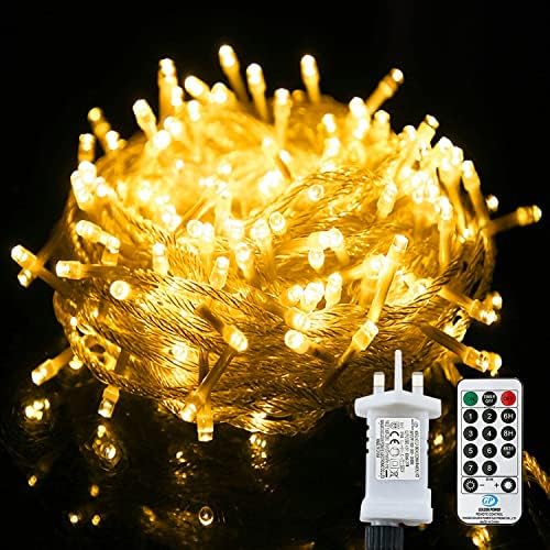 Useber Fairy Lights Plug in,200LED,String Lights Mains Powered, 8 Modes Remote Control,Indoor