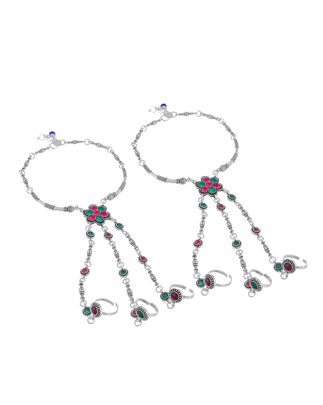 Jaynen Oxidised Anklets/pajeb/with Toe Ring|For Indian Women and Girls| Antique Silver Fashion Toe Ring Anklet for Women| Anklet for Women & Girls| Adjustable Fit (B0CBN13DT1) Amazon Price History, Amazon Price Tracker