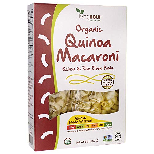 NOW Foods LivingnowR Organic Macaroni Quinoa & Rice Elbow Pasta - 8 oz�i227g) �I�[�K�j�b�N�E�L�m�A�E�G���{�E�p�X�^ �C�O�����i
