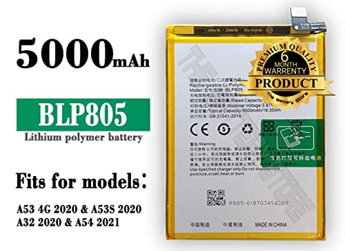Image of THE BATTERY STORE Original Battery BLP-805 for Oppo A53 / Realme C17 / Realme 7 / Realme 7 Prime Battery with 6 Month Warranty and high Capacity Battery Backup (for Oppo A53 / Realme C17)