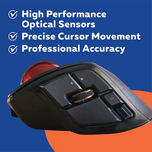 Electronikz DEFT PRO Trackball Mouse, Wired, Wireless