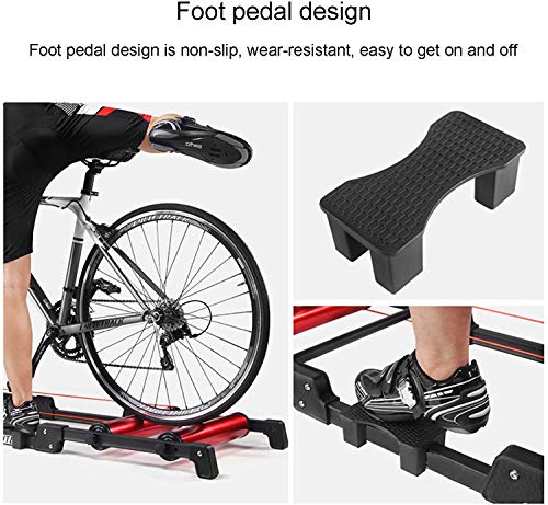 Indoor Fahrradtrainer Ständer - Faltbare Fahrradrollen für Heimradfahren, reibungsloser Betrieb, einstellbarer Widerstand, verbesserte Stabilität, ganzjähriges Training