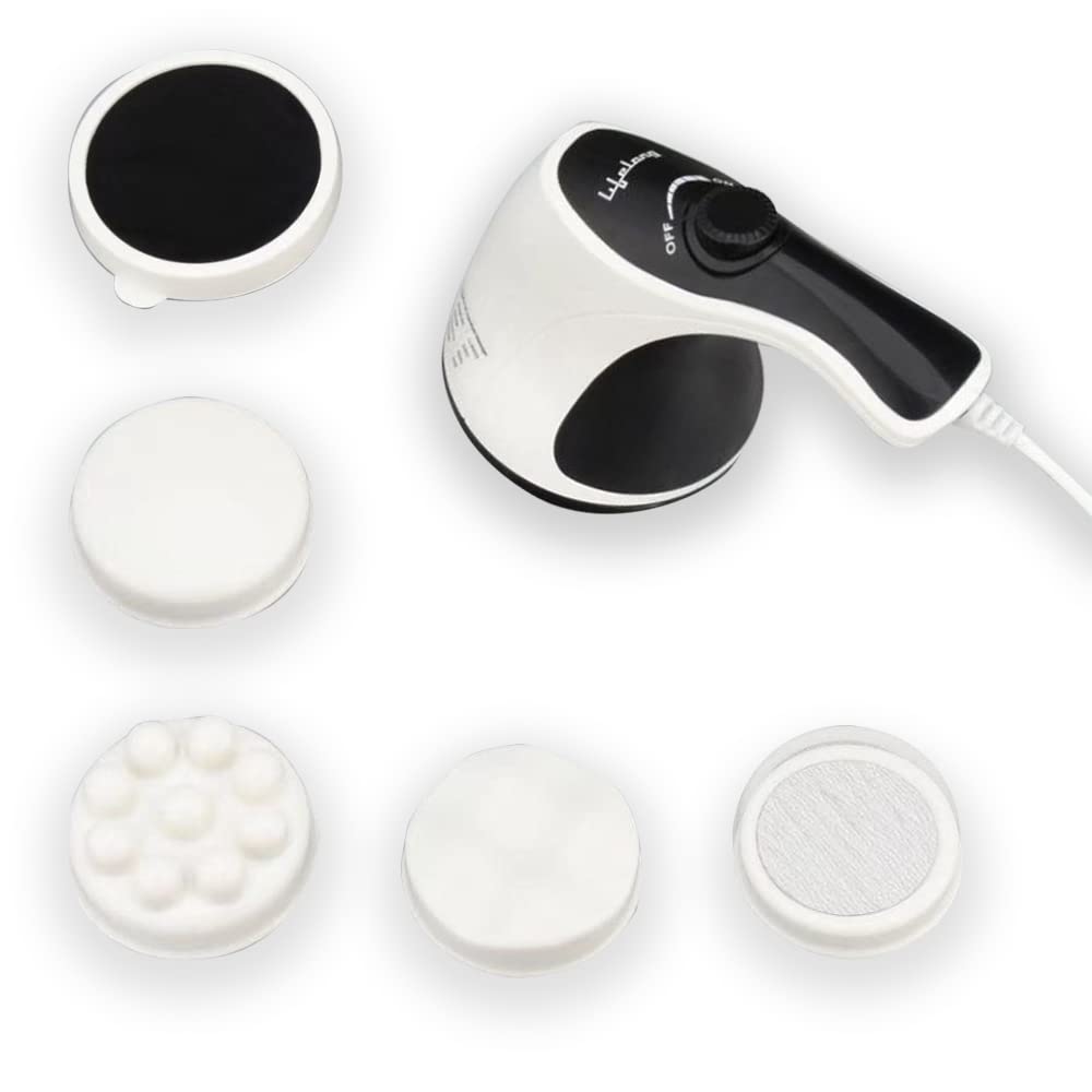 Lifelong Electric Handheld Full Body Massager with 4 Massage Heads & Variable Speed Settings for Pain Relief and Relaxation, Back, Leg & Foot (LLM423,White) (B09ZLBK2XB) Amazon Price History, Amazon Price Tracker