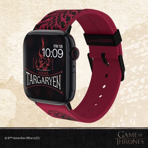 Game Of Thrones: House Targaryen Smartwatch Band - Officially Licensed, Compatible With Every Size & Series Of Apple Watch (Watch Not Included) #TOP1