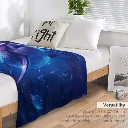Couverture requin flannel anti-plis douce chaude lit jeté de canapé 4 saisons - 6