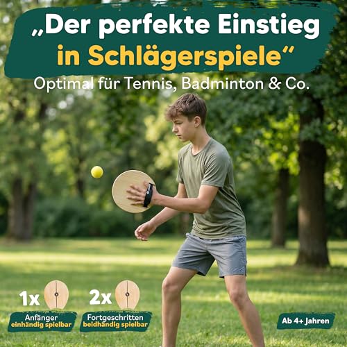 two46 Boardball | Klettballspiel war gestern - Das Neue Outdoor Spiel für Kinder & Erwachsene | Erfunden in DE - Alternative zu Badminton & Tennis | spannendes Strand- & Garten Spiel