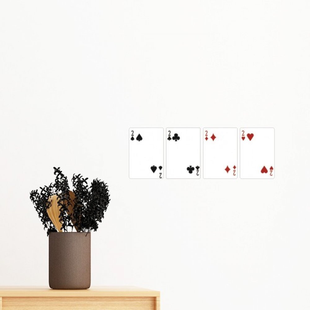 Papier peint adhésif cœur pique trèfle carreau stickers muraux salon