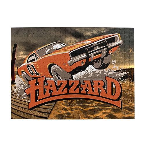 The Action Dukes Comedy of TV Hazzard Jigsaw Puzzle 500 Piece Basic Popular Puzzle for Adults - Games - Wooden Puzzles 500 Piece with Box