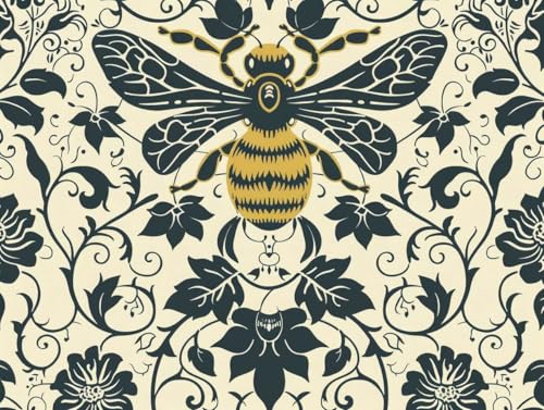 Diamond Painting Fleur d'abeille 5D DIY Kit Broderie Diamant Adulte Enfant 90x120cm