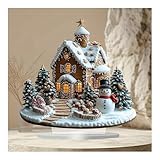 CocMouse Lebkuchenhäuser-Dekoration, 17 x 20 cm, Lebkuchenhaus, Weihnachtsdorf, Dekoration,...