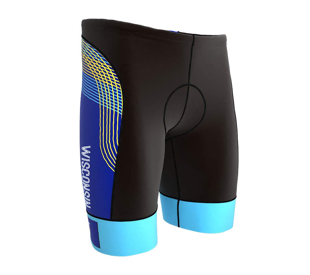 Wisconsin Bike Cycling Pro Shorts for Men - Size L Multicolor