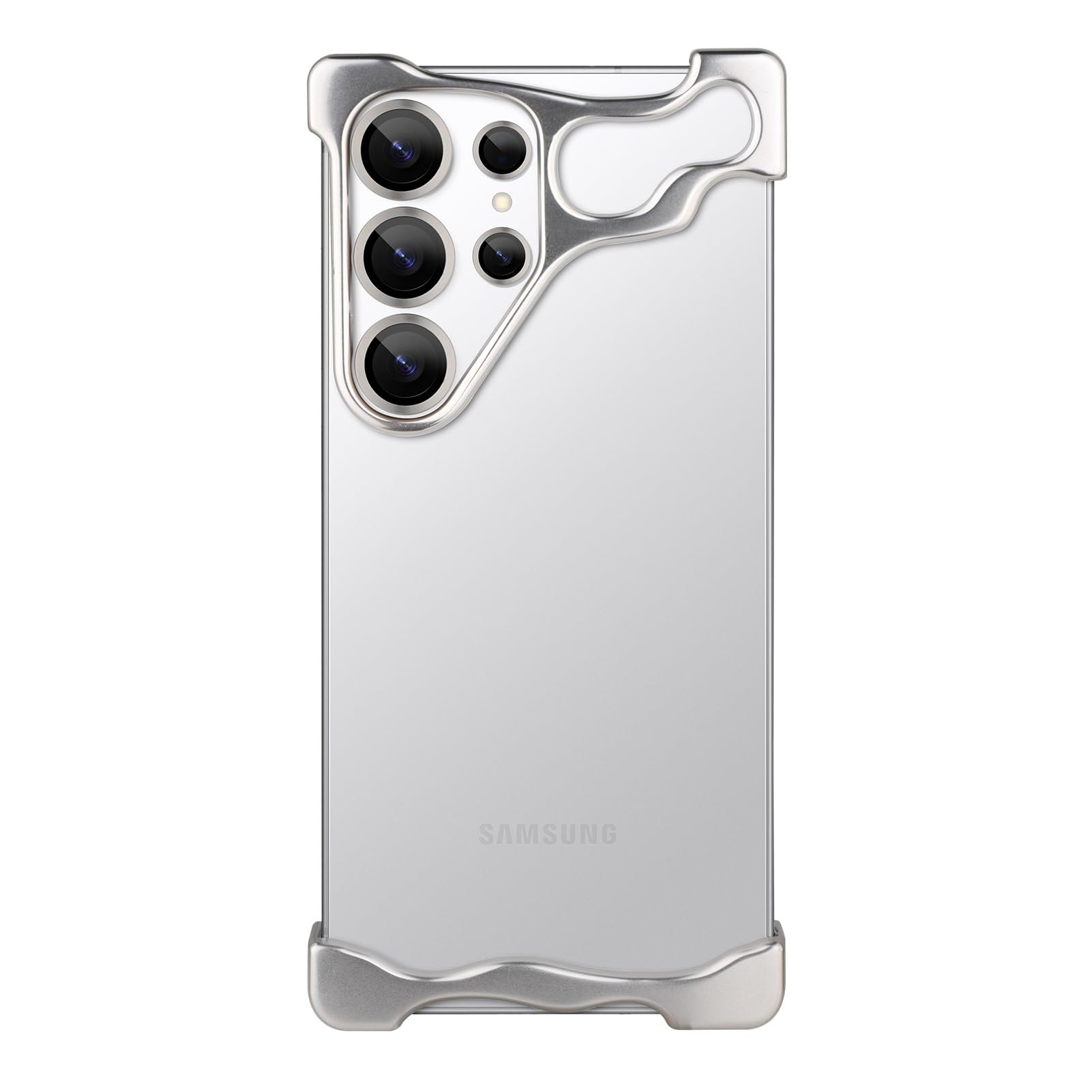 Metal for Samsung Galaxy S 25 Ultra Case,Gary Aluminum-grey Samsung Galaxy S25 Ultra