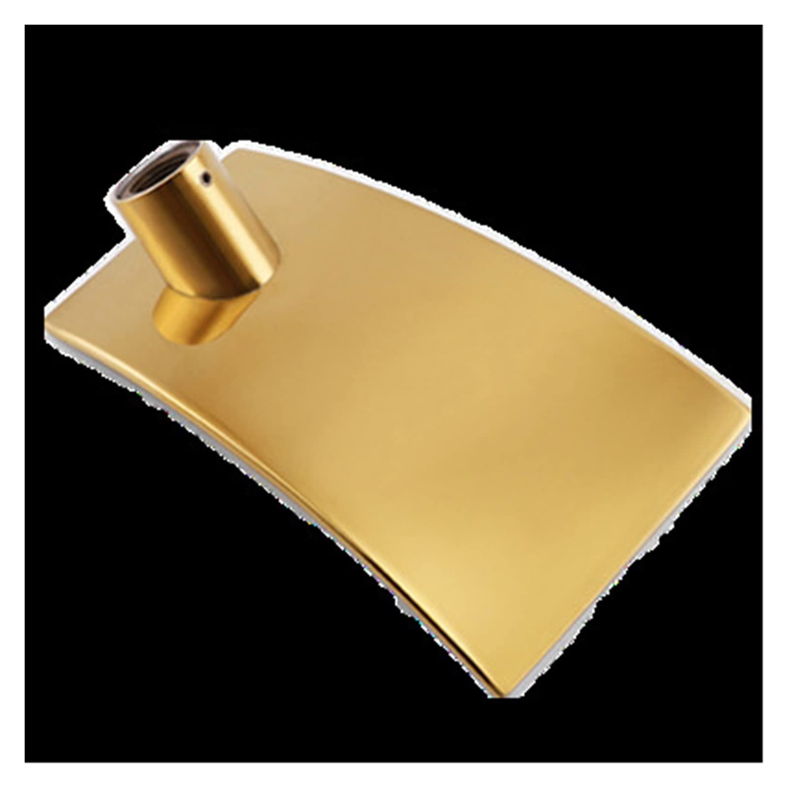 Faucet de la Cuenca Gold Baño de Oro Grifo en la Pared Black Cascada Faucet Cuarto de baño frío y frío Fregadero de Lavabo Basin Mezclador Tap(Brushed Gold)