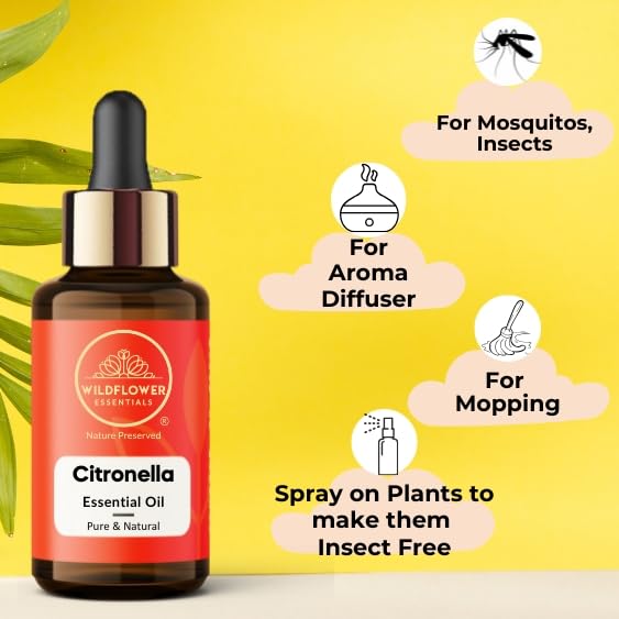 Image of Citronella Essential Oil for Diffuser and Aromatherapy, Skin, Massage, Candle and Soap Making Fragrance | Pure and Natural | Premium Grade 30ml (1 oz)