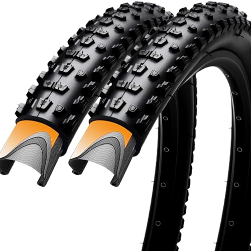 26/27.5/29×2.25 inch Bike Tires Pair Mountain Bike Tires Foldable Bicycle Tires Anti-Puncture and Wear-Resistant Pack of 2