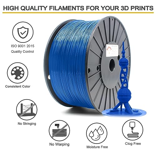 Image of Reprapper Blue PLA 1.75mm Filament for 3D Printer (± 0.03mm) 11lb (5kg)