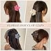 8 Pcs Flower Hair Claw Clips, Medium Hawaiian Hair Clips for Thin Hair Hibiscus Claw Clips Plumeria Hair Accessories for Women Girls