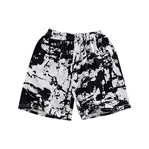 Toddler Boys Swim Trunks Quick Dry Shorts Boys Elastic Waist Plaid Bathing Suit Kids Cool (Black-b, 12-18 Months)