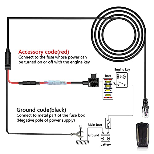 Kit de cable duro para detector de radar Escort y Uniden con conexion rapida 5