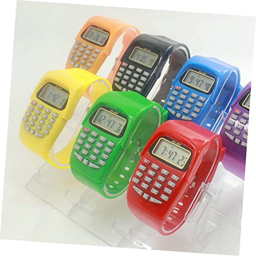 4Pcs Boy Girl Calculator Wrist Watch Portable Geometric Operation Timepiece for Boy Girl Birthday and Comfortable Helps Grasp Math Concepts4