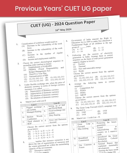 Image of NTA CUET UG Economics Section 2 Commerce Domain | Business Economics 10 Practice Papers with Answers | Includes Previous Year Solved Question Paper