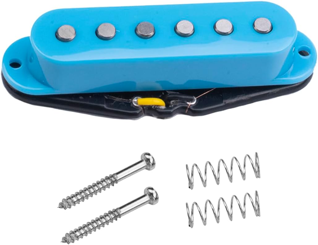 3PCS 48/50/52mm High Output Ceramic Single Coil Pickups Set for Strat Style Electric Guitar (Light Blue)