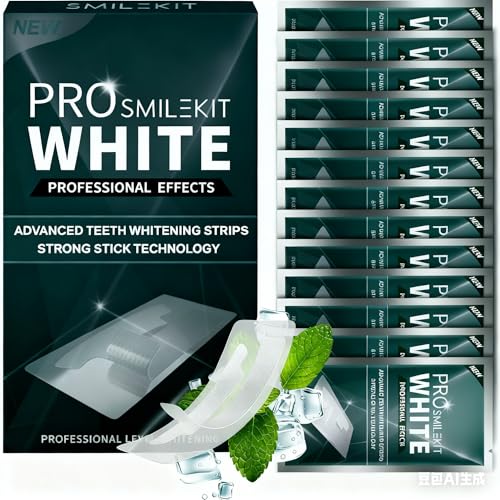 #Commissioniguadagnate<br>14 Strisce Sbiancanti Per Denti Per Uno Sbiancamento Rapido E Delicato Con Un Design Sicuro E Antiscivolo Per Un Utilizzo Pratico A Casa O In Viaggio