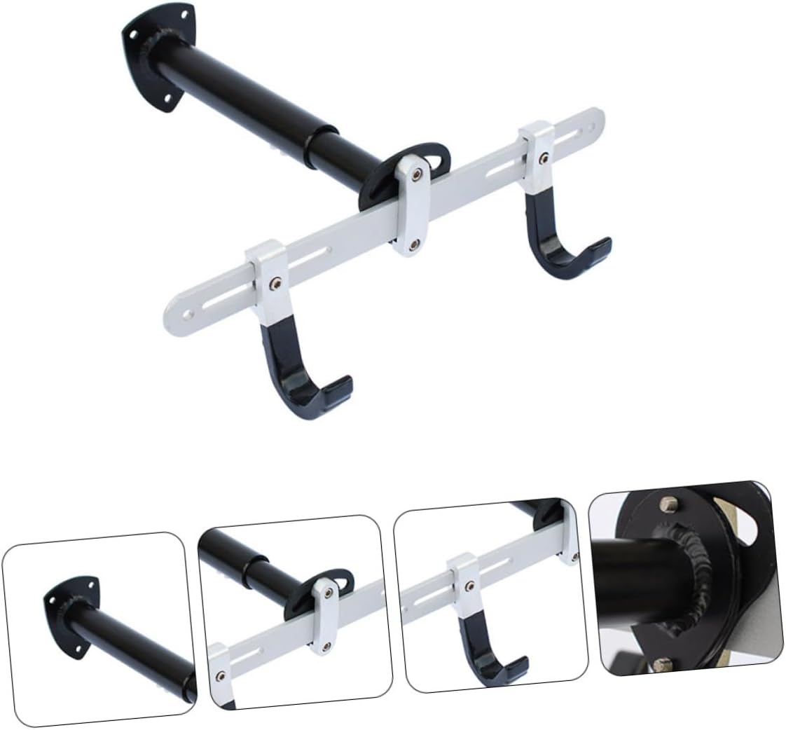 Mikikit 1Pc Adjustable Bike Wall Rack Durable Mount Holder for Efficient Storage Fits All Bike Optimizes Space from Scratches for Home Garage Use