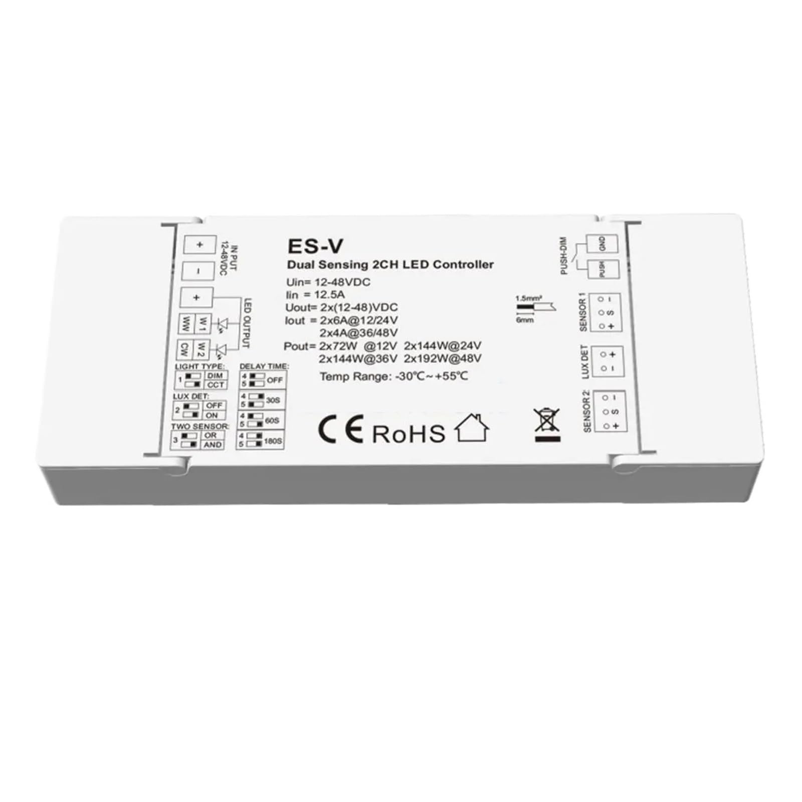 Contrôleur de marche escalier LED ES-V pour éclairage automatique de nuit