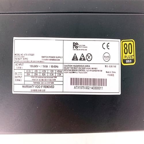 PSU For 80plus Gold 750W XCb`Od ATX-1575GB1