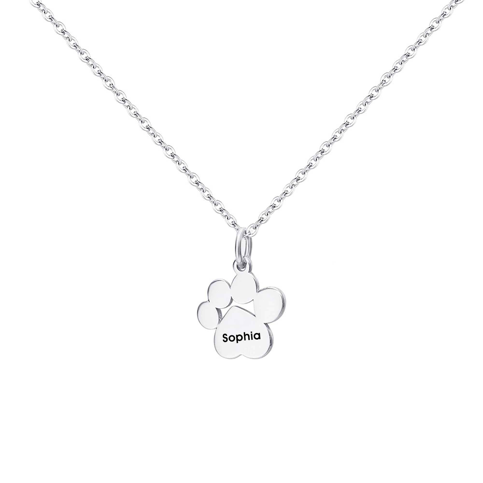 Collar Personalizado De La Pata Collar Grabado Nombre Personalizado Perro Pata Colgante Collar Con 1-4 Nombres Pet Memorial Joyería Regalo Para Amantes De Las Mascotas