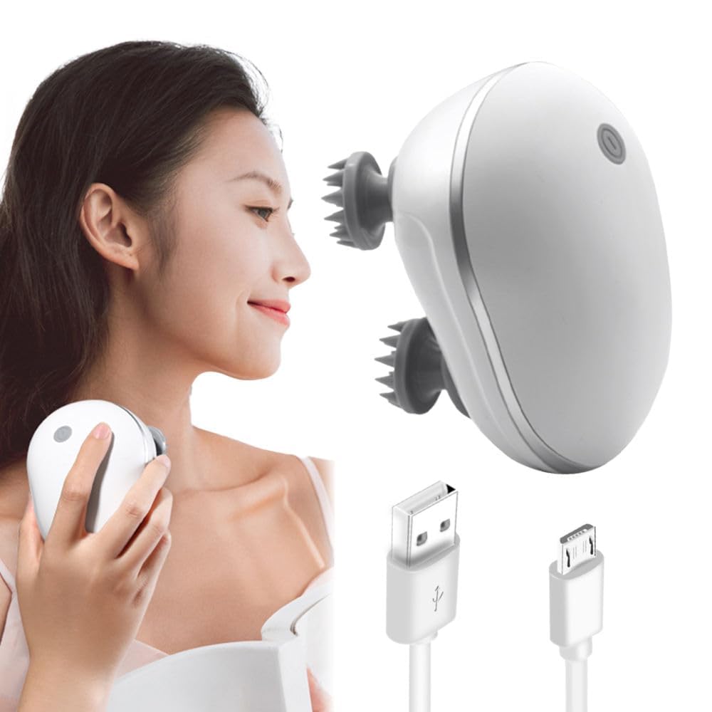 VYNEX Electric Scalp Massager with 3 Speeds, 360° Deep Kneading Massage, Waterproof Rechargeable Head Massager for Hair Growth, Stress Relief, Relaxing Body and Scalp Care Tool 2