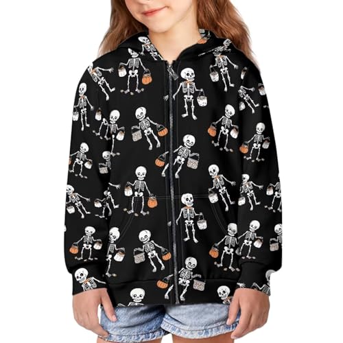 Image of Zipper Hoodie for Kids Full Zip Up Sweatshirt Active Coat Hooded Pullover with Pockets Size 6-16 Boys Girls